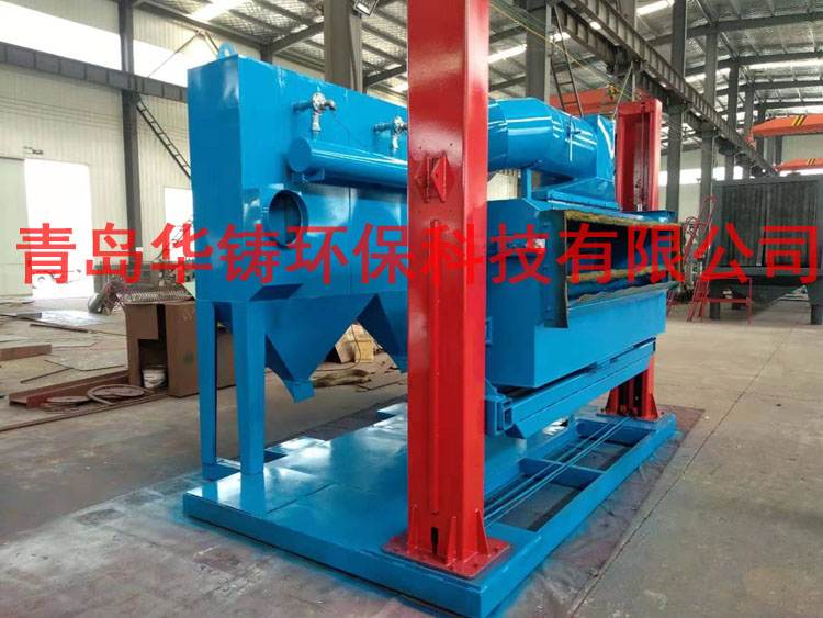 塔筒外壁拋丸機試機現(xiàn)場圖 塔筒外壁拋丸機試機現(xiàn)場圖