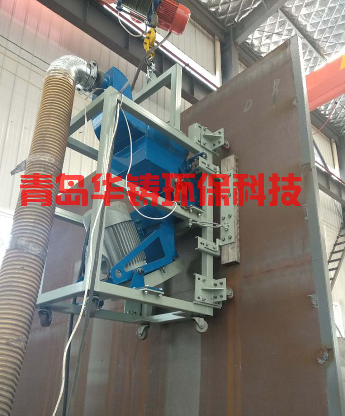 油罐外壁拋丸機(jī)試機(jī)展示圖 油罐外壁拋丸機(jī)試機(jī)展示圖