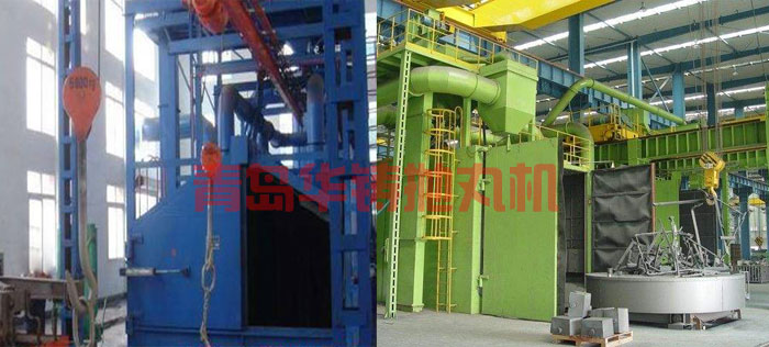 臺車式拋丸清理機，轉臺車拋丸機案例展示圖