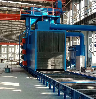 鋼結構拋丸機，除掉鋼材表面上的銹層、氧化皮的設備